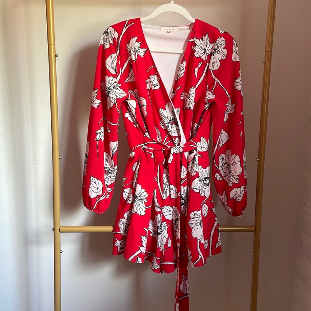 Copper Key Floral Romper